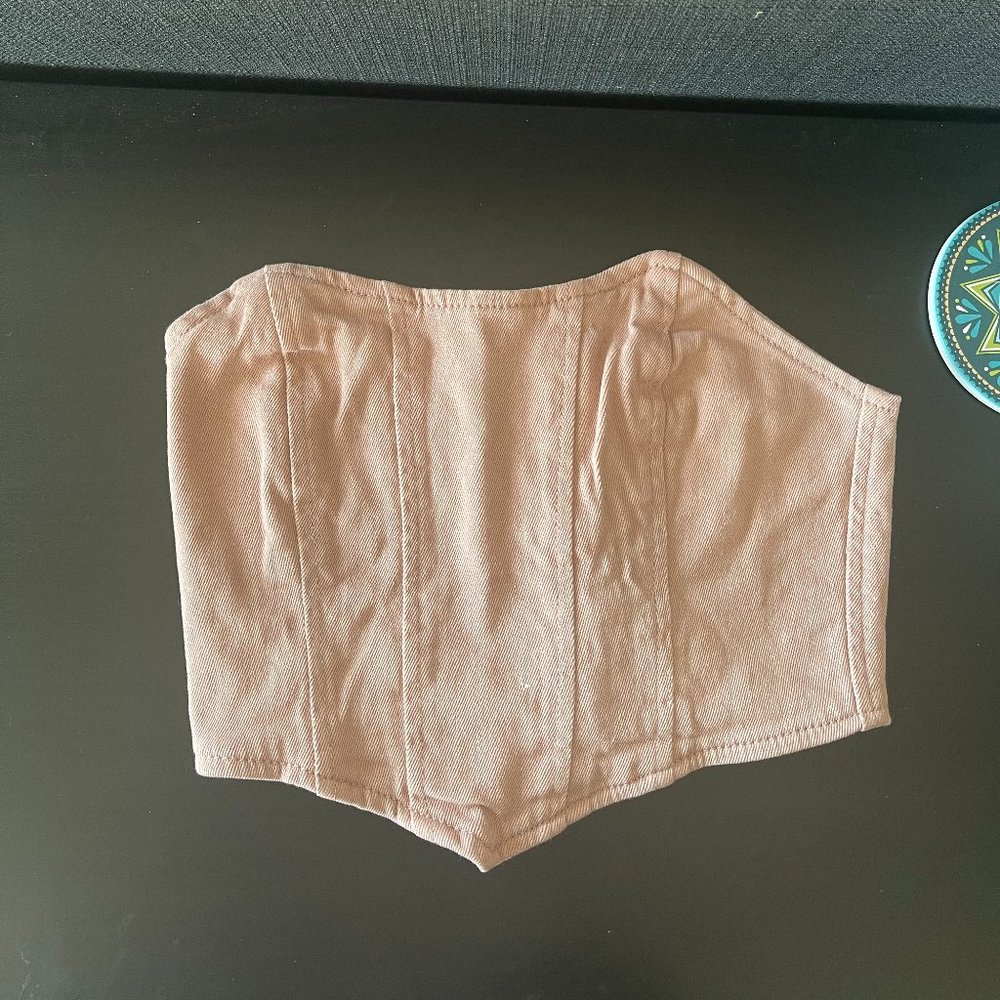 Adika Corset / bustier top in light pink